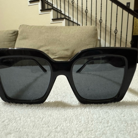 Jimmy Choo Black Cat-Eye Sunglasses
